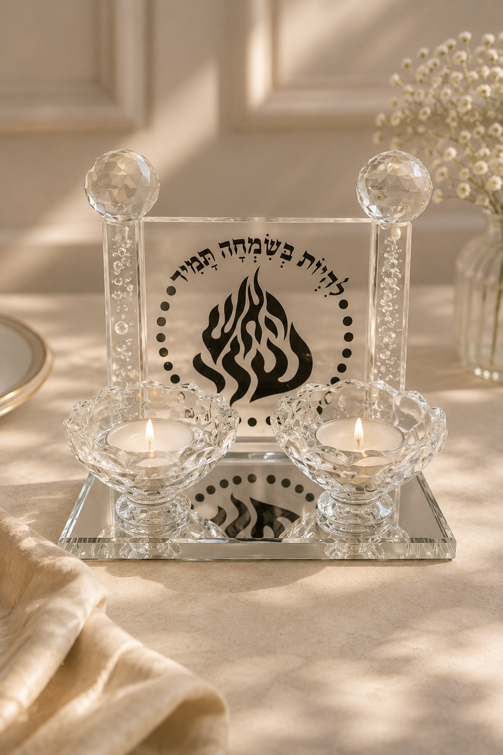 Bougeoir shabbat flamme